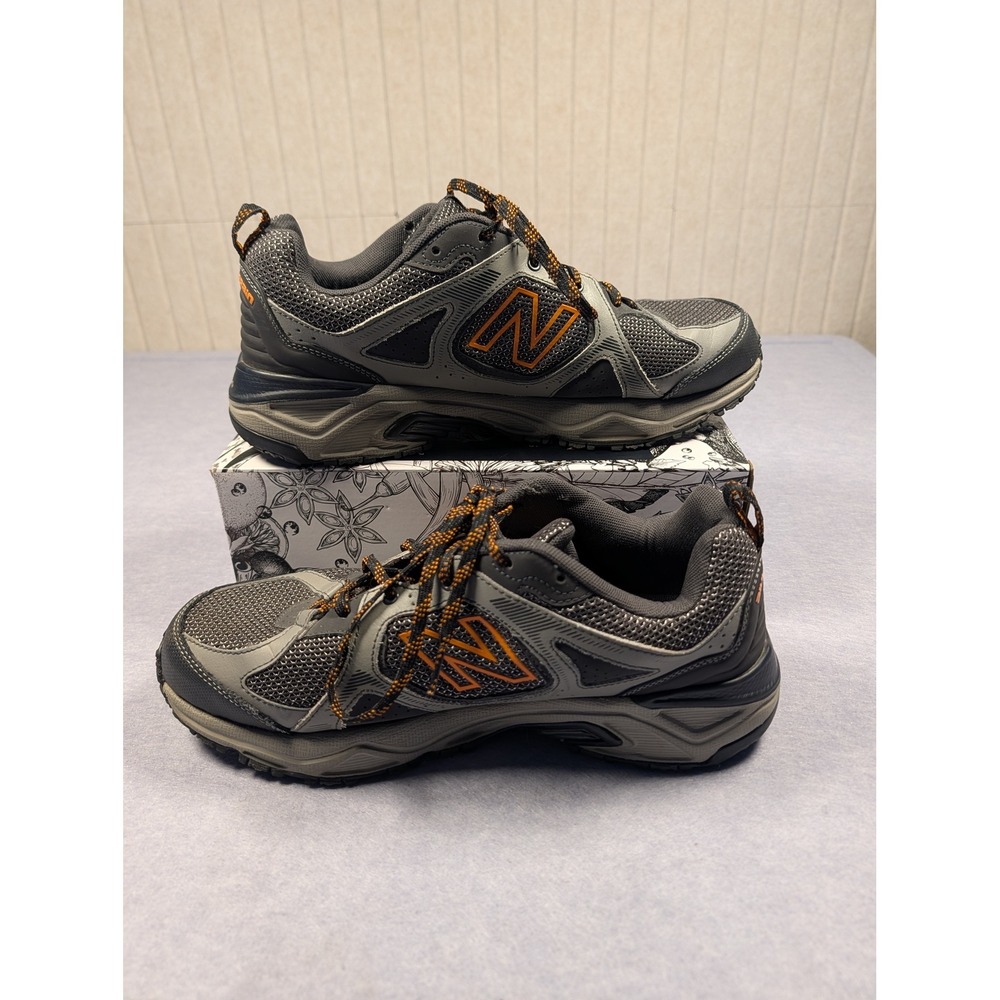 New Balance 481v3 MT481LC3 Trail Shoes Mens 10.5 4E Grey Orange All Terrain EUC